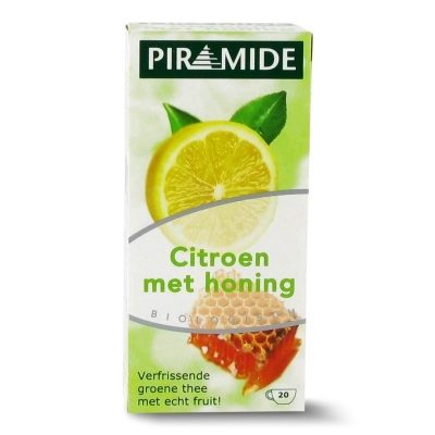 Foto van Piramide groene thee citroen en honing 20st via drogist
