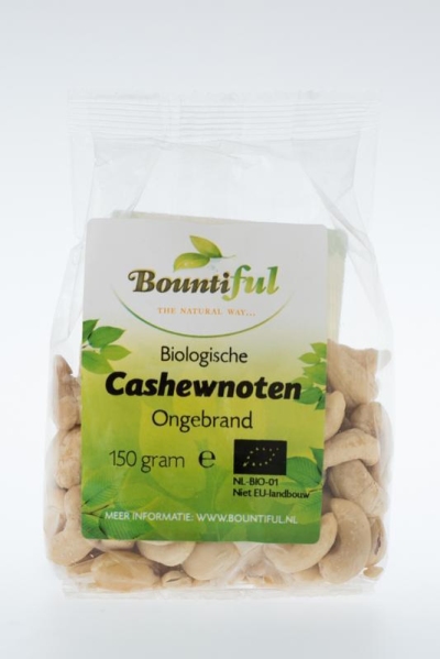 Foto van Bountiful cashewnoten bio 150g via drogist