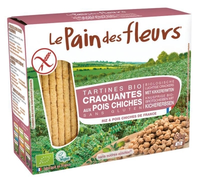 Foto van Le pain des fleurs cracker kikkererwt 150g via drogist