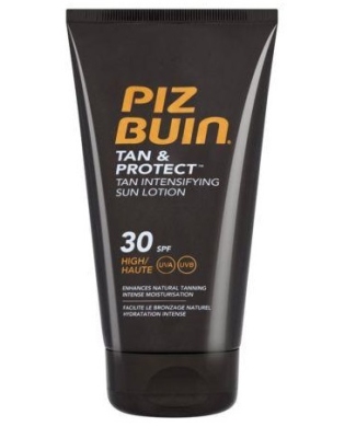 Foto van Piz buin zonnebrand lotion tan & protect spf30 150ml via drogist