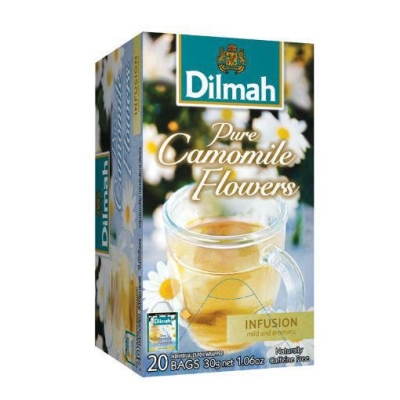 Foto van Dilmah pure chamomille flowers 20st via drogist