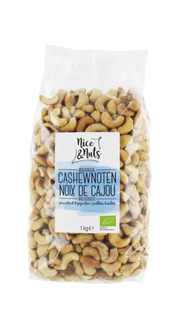 Foto van Nice & nuts cashewnoten geroosterd en gezouten 1000g via drogist
