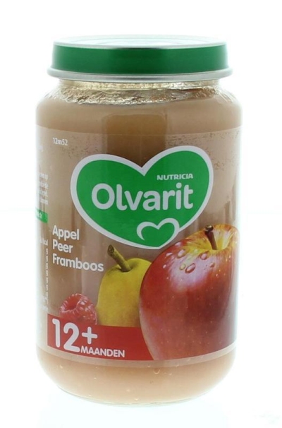 Foto van Olvarit 12m52 appel peer framboos 6 x 200g via drogist
