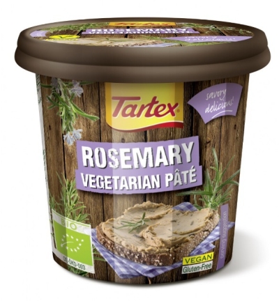 Foto van Tartex vegetarische pate rozemarijn 125g via drogist