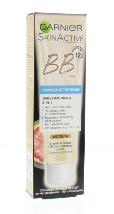 Garnier dagcreme skin natural miracle bb oilfree medium 40ml  drogist