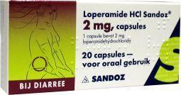 Foto van Sandoz loperamide 2 mg 20ca via drogist