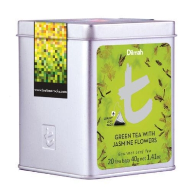 Foto van Dilmah green tea with jasmine flowers 20st via drogist