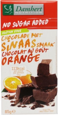 Damhert chocoladetablet puur/sinaasappel 85g  drogist