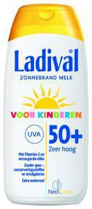 Ladival zonnebrand melk spf 50+ kind 200 ml  drogist