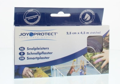 Foto van Joy2protect snelpleisters lila 2.5 cm x 4.5 m 2rol via drogist