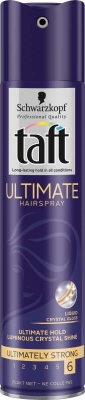 Foto van Taft ultimate hairspray 250ml via drogist