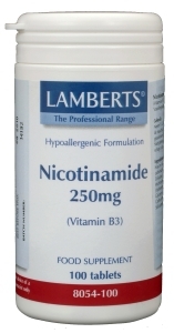 Foto van Lamberts nicotinamide 250 mg 100tab via drogist