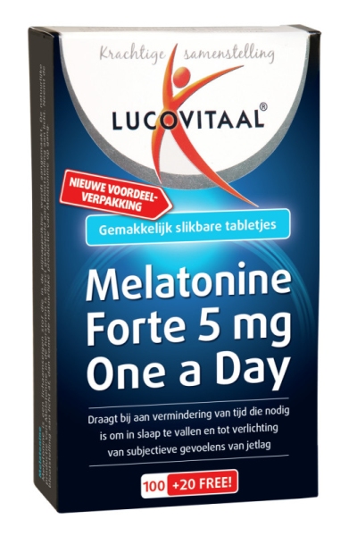 Foto van Lucovitaal melatonine forte extra sterk 5 mg 120st via drogist