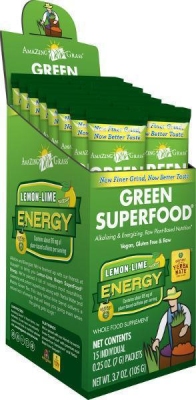 Foto van Amazing grass energy lemon lime green superfood 15sach via drogist