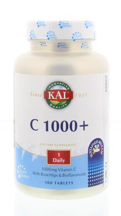 Foto van Kal vitamine c1000 sustained release 100tab via drogist