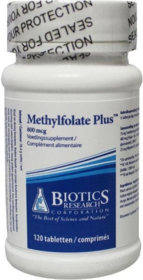 Foto van Biotics methylfolate plus 400 mcg 120tab via drogist