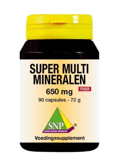Foto van Snp super multi mineralen 650 mg puur 90ca via drogist