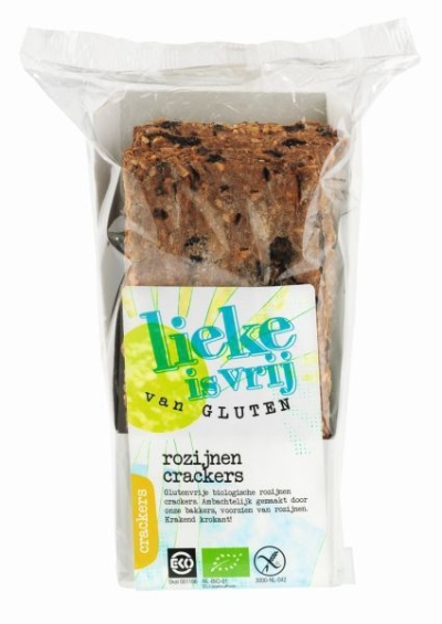 Lieke is vrij crackers rozijnen 250g  drogist
