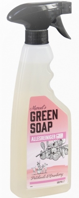 Foto van Marcels green soap allesreiniger spray patchouli & cranberry 500ml via drogist