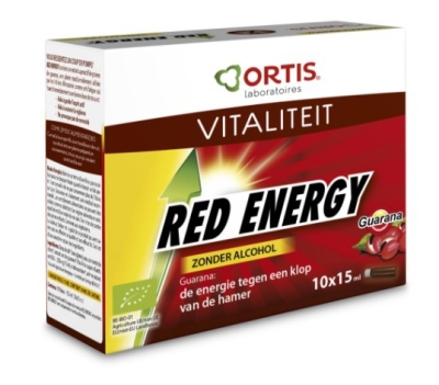 Ortis ortis red energy alcoholvrij monodosis 30 x 15ml  drogist