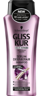 Foto van Gliss kur shampoo serum deep repair 250ml via drogist