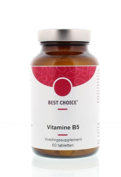Foto van Best choice vitamine b5 500 pantotheenzuur 60tab via drogist