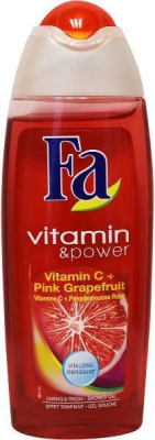 Foto van Fa douche vitamine c & pink grapefruit 250ml via drogist