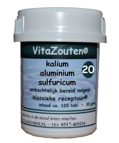 Foto van Vita reform van der snoek kalium aluminium sulfaat celzout 20/6 120tab via drogist
