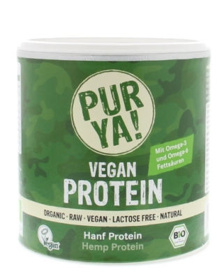 Foto van Purya vegan protein hemp 250g via drogist