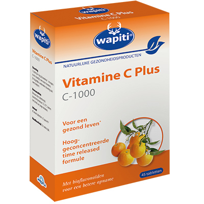 Wapiti vitamine c plus 1000 mg 45tab  drogist