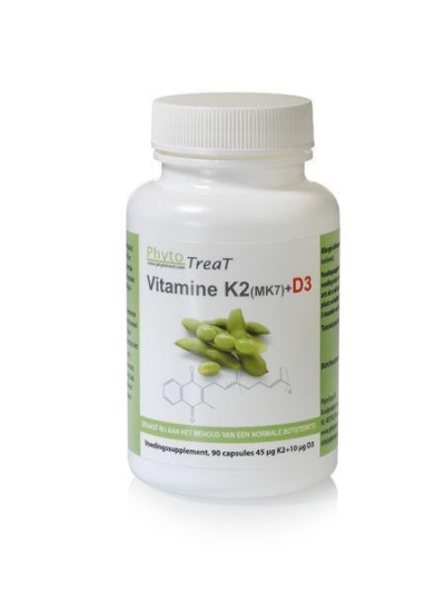 Phytotreat vitamine k2 mk7 + d3 90cap  drogist