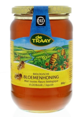 Traay bloemen honing vloeibaar eko 900g  drogist