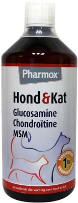 Foto van Pharmox hond & kat glucosamine 1000ml via drogist