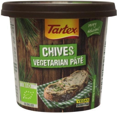 Tartex vegetarische pate bieslook 125g  drogist