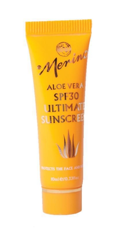 Foto van Merino skincare aloe vera ultimate sunscreen spf30 100ml via drogist