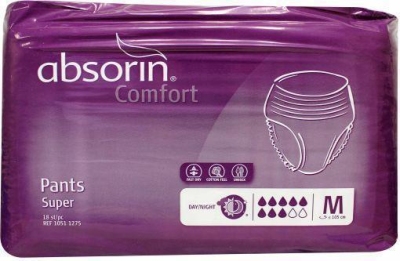 Absorin comfort pants super medium tot 105 cm 18st  drogist