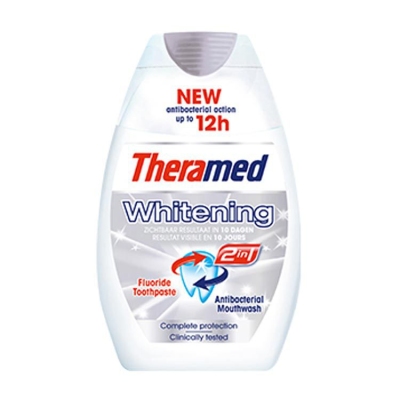 Foto van Theramed whitening tandpasta 2in1 whitening 75ml via drogist