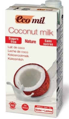 Foto van Ecomil ecomil kokosmelk naturel 1000ml via drogist