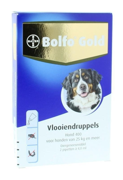 Foto van Bolfo druppels hond >25 kg 400 2x4ml via drogist