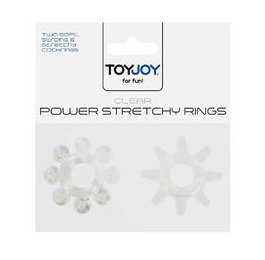 Toyjoy power stretchy rings clear 2st  drogist