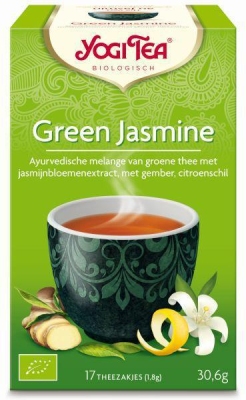 Foto van Yogi tea green jasmine 17st via drogist