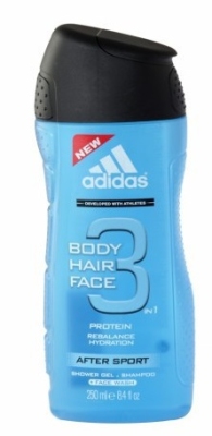 Foto van Adidas showergel man after sport hair&body 250 ml via drogist