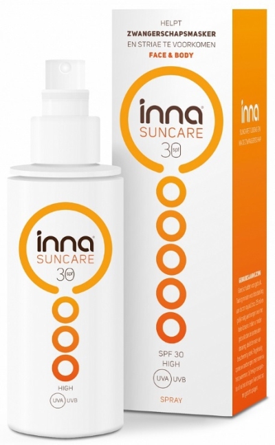 Foto van Inna suncare face & body spray sfp 30 150ml via drogist