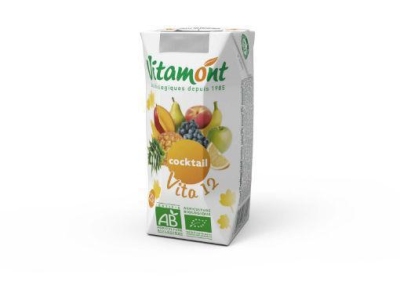 Foto van Vitamont vita 12 vruchten cocktail pak bio 200ml via drogist