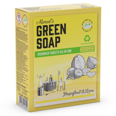 Foto van Marcels green soap vaatwas tabletten grapefruit & limoen 480g via drogist