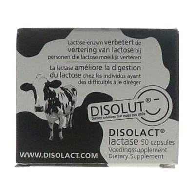 Foto van Disolut disolact (lactase) 50cap via drogist