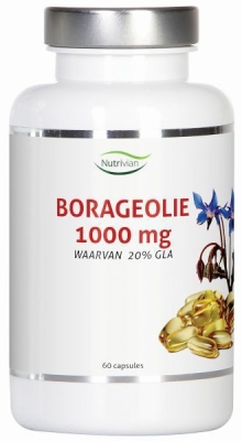 Foto van Nutrivian borage olie 1000 mg 60cap via drogist