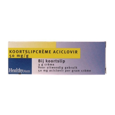 Healthypharm koortslip creme aciclovir 3g  drogist