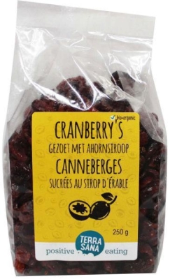 Terrasana cranberry gedroogd ahornsiroop 250g  drogist