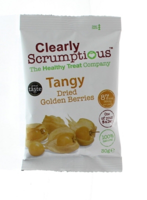 Foto van Clearly scrumpti tangy dried golden berries 30g via drogist